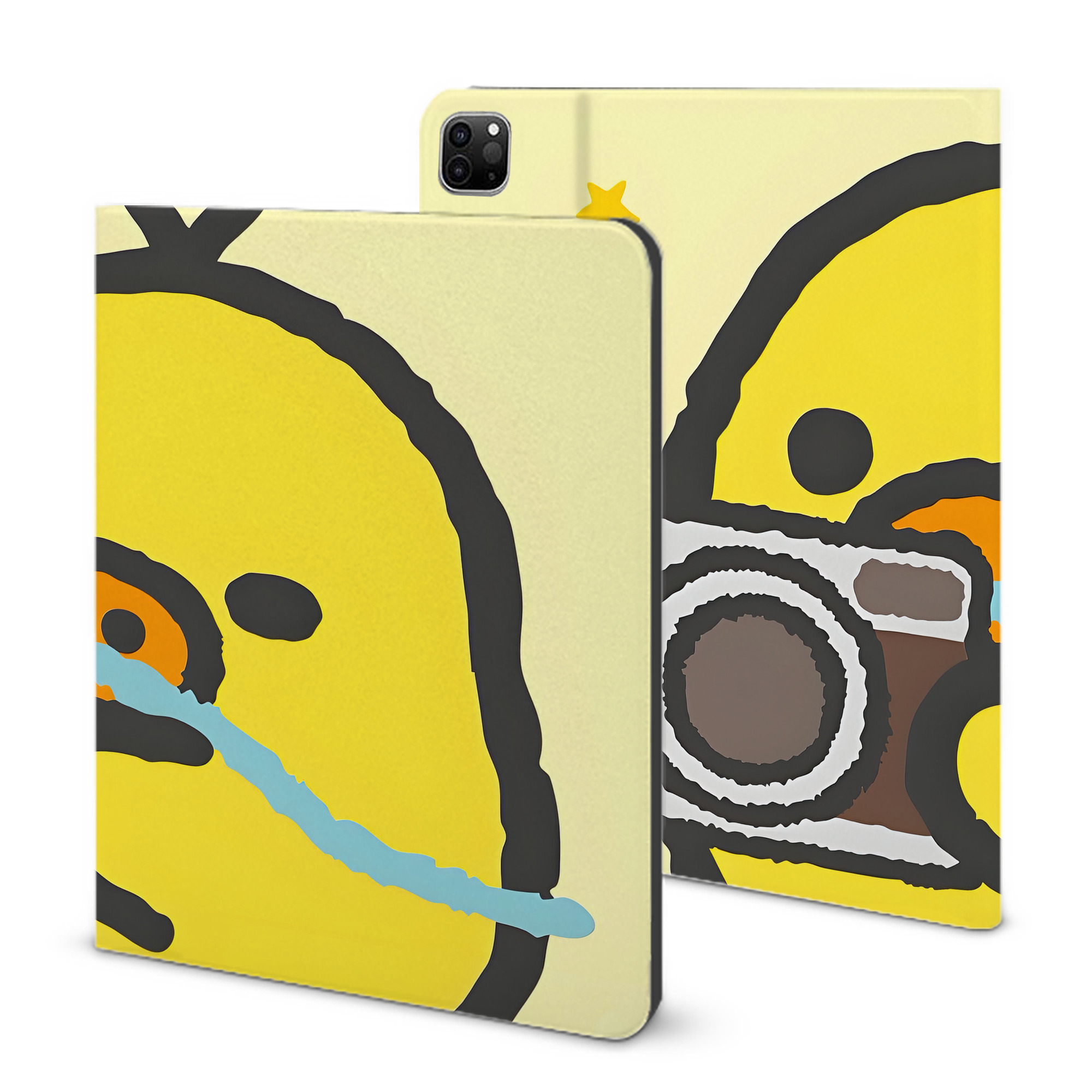 （画像用） リラックマ リラックマ キイロイトリ Rilakkuma Korilakkuma Kiiroitori IPad ケース ブック型 PUレザー TPU 耐衝撃 軽量 薄型 ペン収納なし 全面保護 IPad 各モデル対応